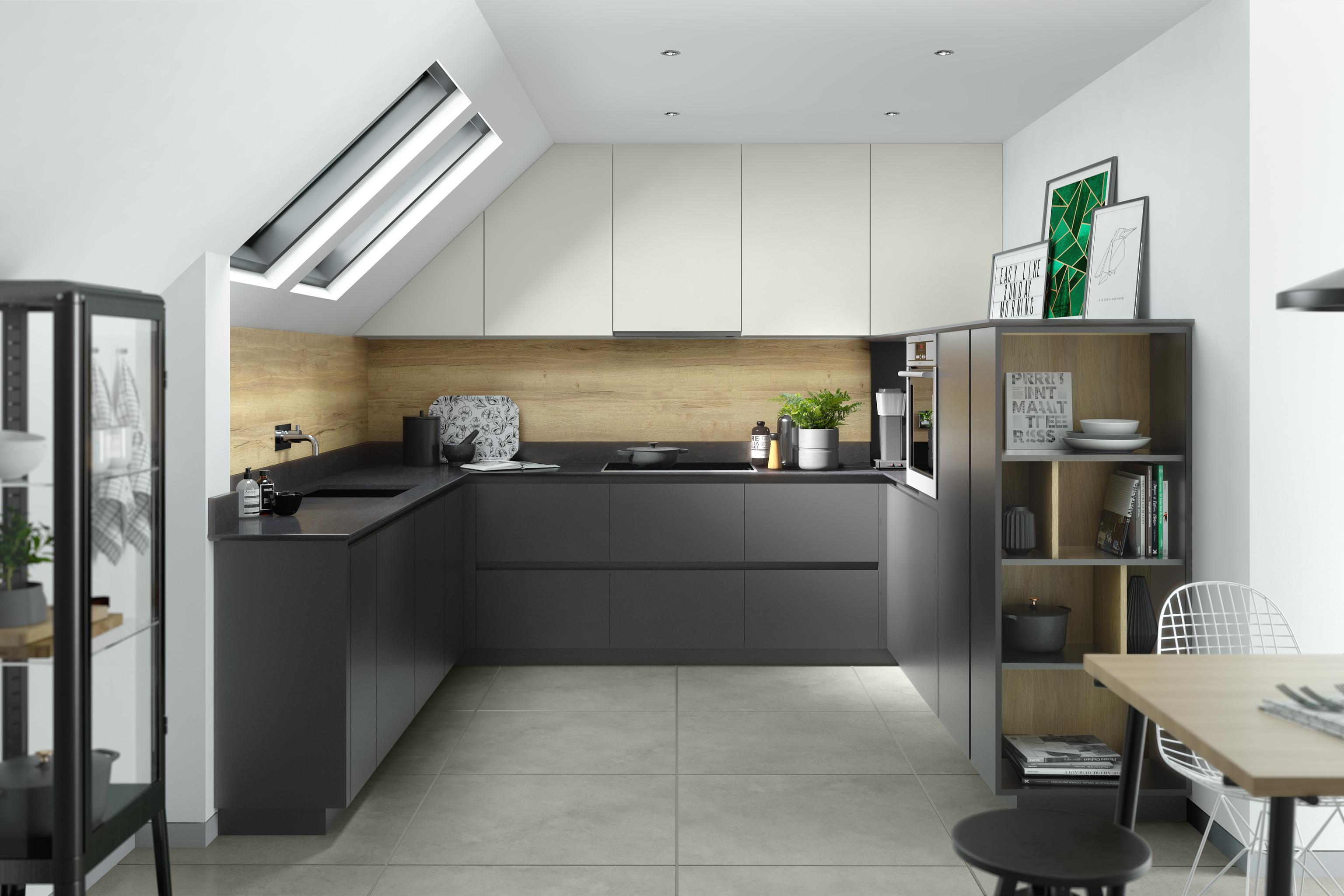 Cutting edge kitchen design showcasing innovative materials and creative use of space.