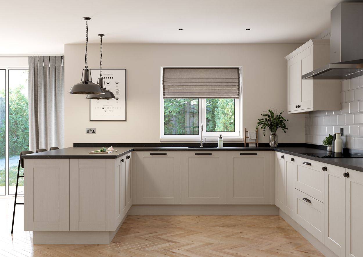 Shaker and handless kitchen design where simplicity is key.