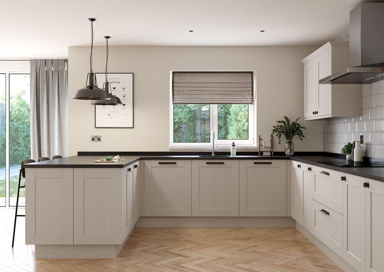Shaker and handless kitchen design where simplicity is key.