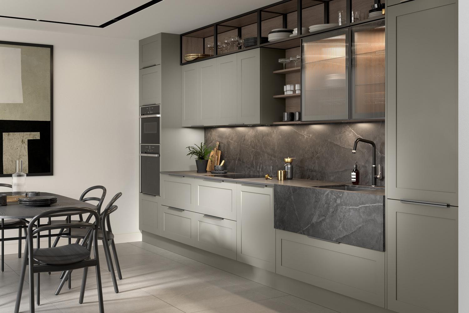 Shaker and handless kitchen design