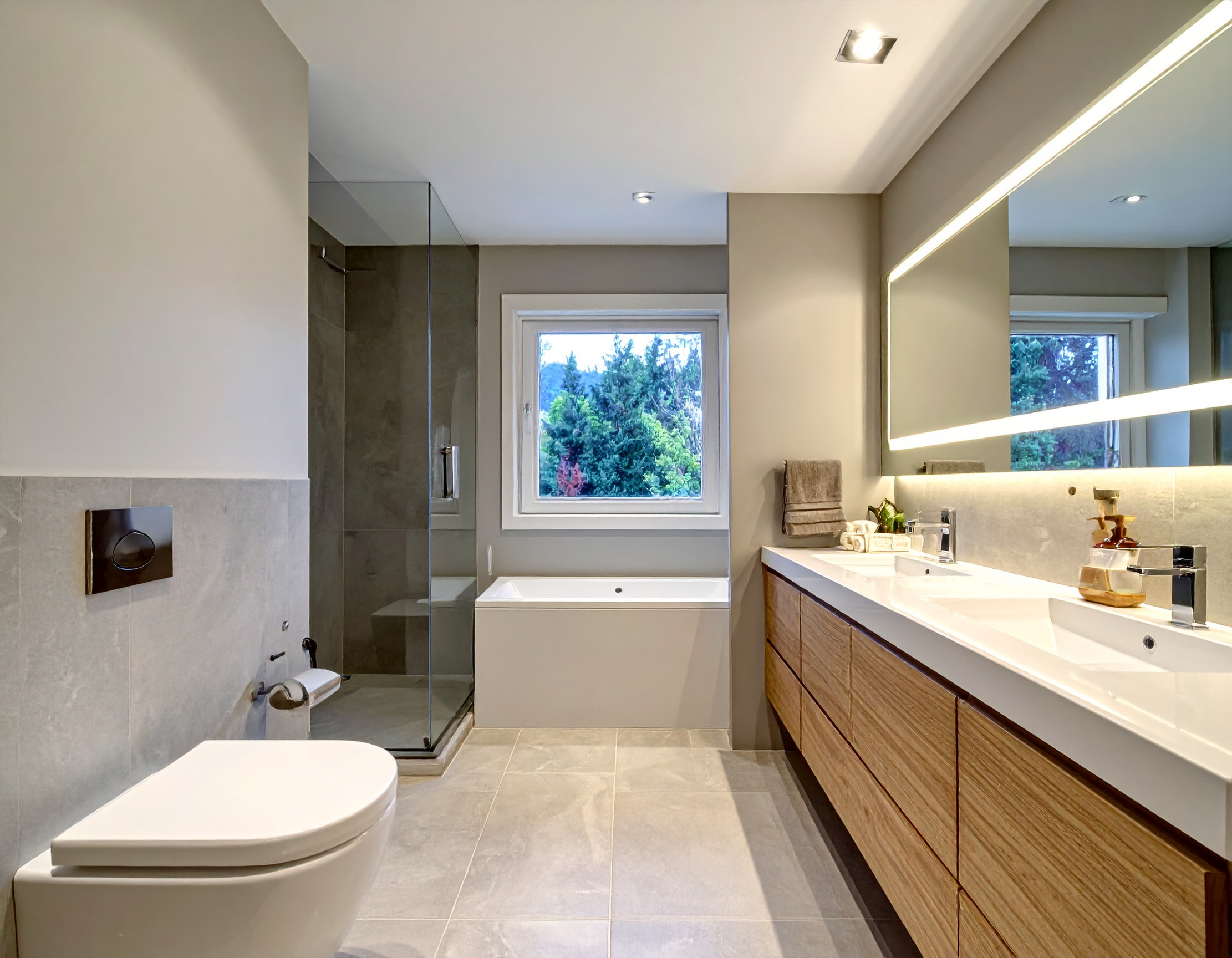 Simple bathroom with shower