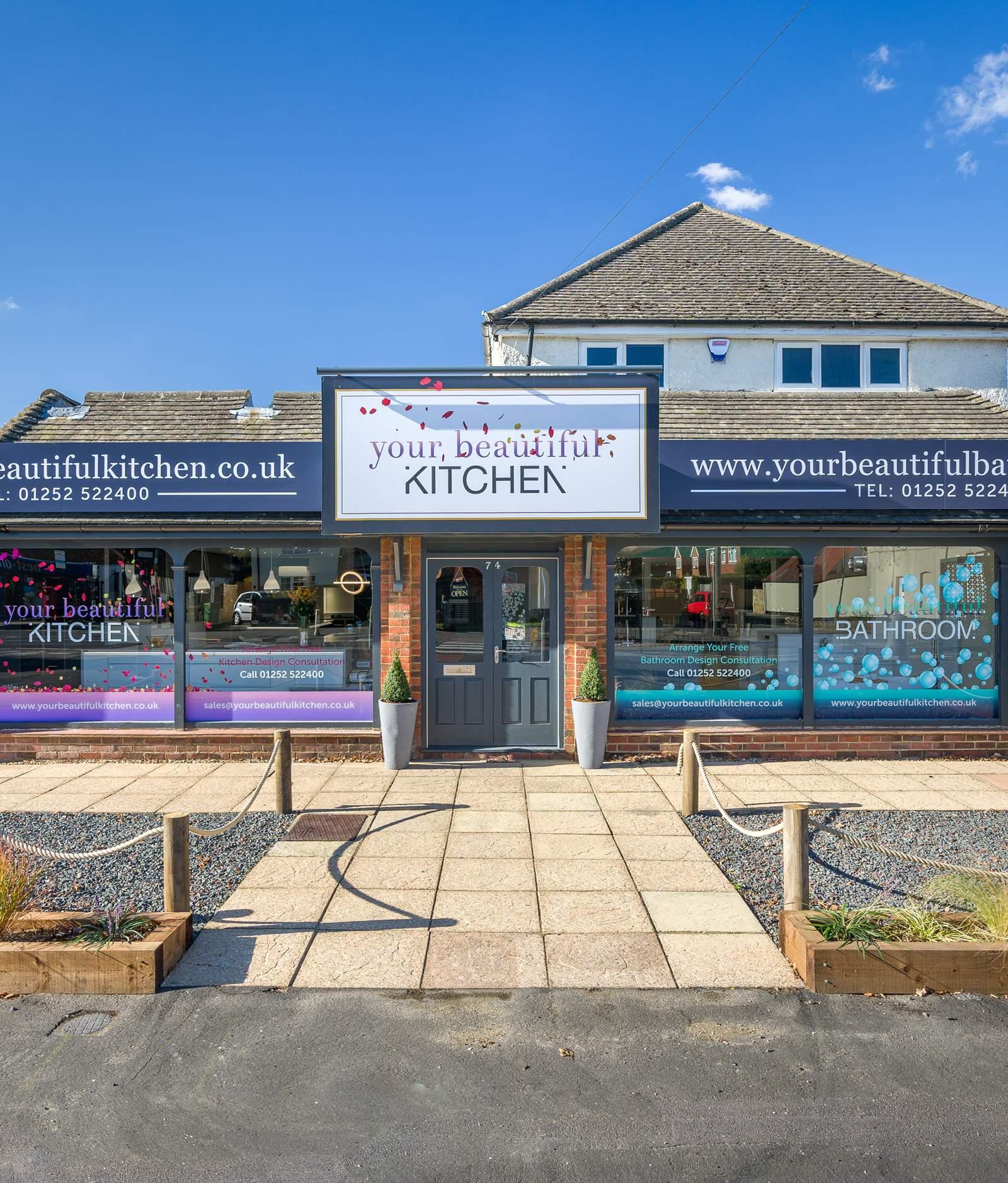 Image of an external shot of the Mytchett Showroom